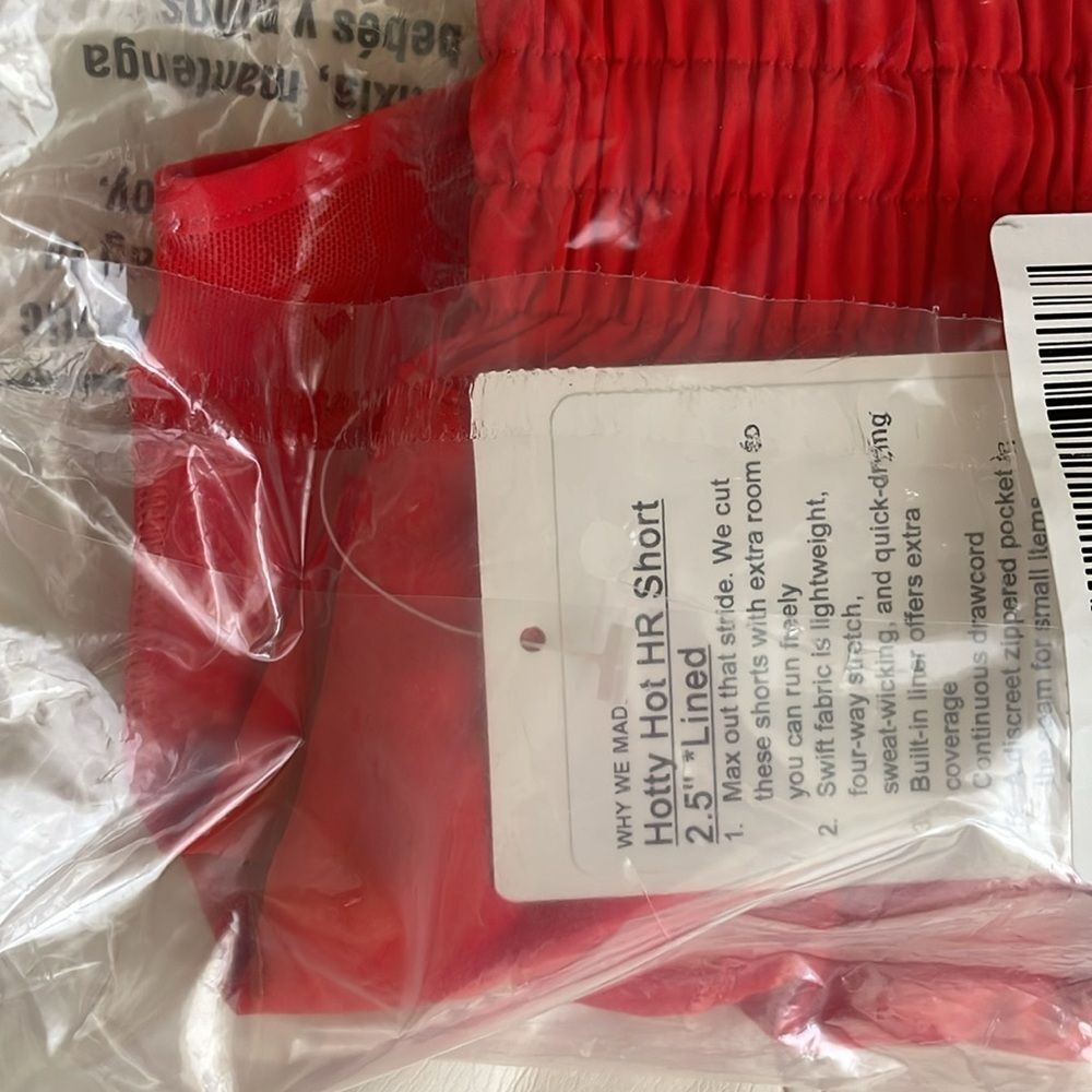 NWT Lululemon Hotty Hot High-Rise Short 2.5" CHERRY MIST RED SIZE 2 4 6 NWT nwt - Picture 4 of 4